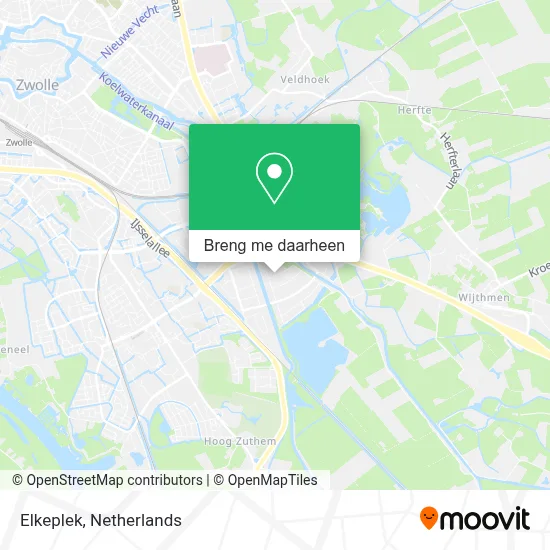 Elkeplek kaart