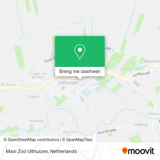 Maxi Zoo Uithuizen kaart
