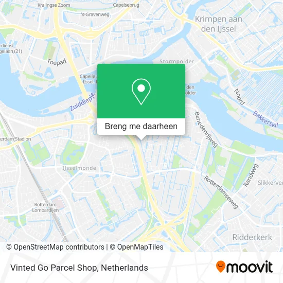 Vinted Go Parcel Shop kaart