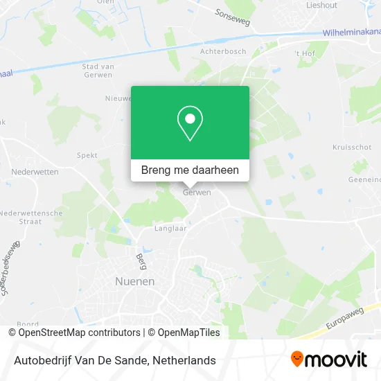 Autobedrijf Van De Sande kaart