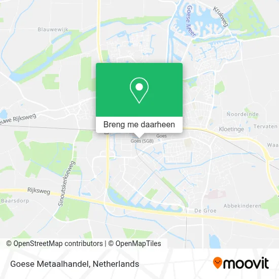 Goese Metaalhandel kaart