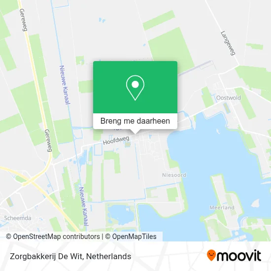Zorgbakkerij De Wit kaart