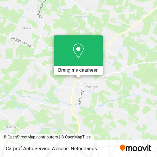 Carprof Auto Service Wesepe kaart
