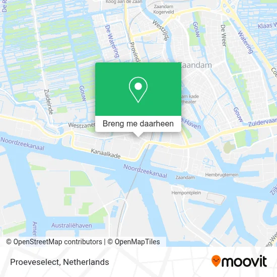 Proeveselect kaart