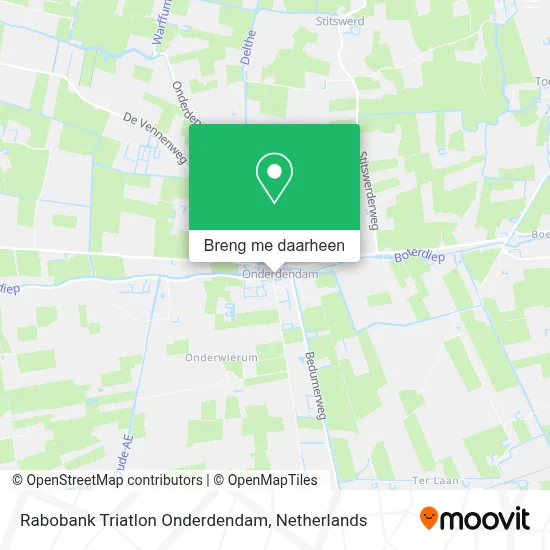 Rabobank Triatlon Onderdendam kaart
