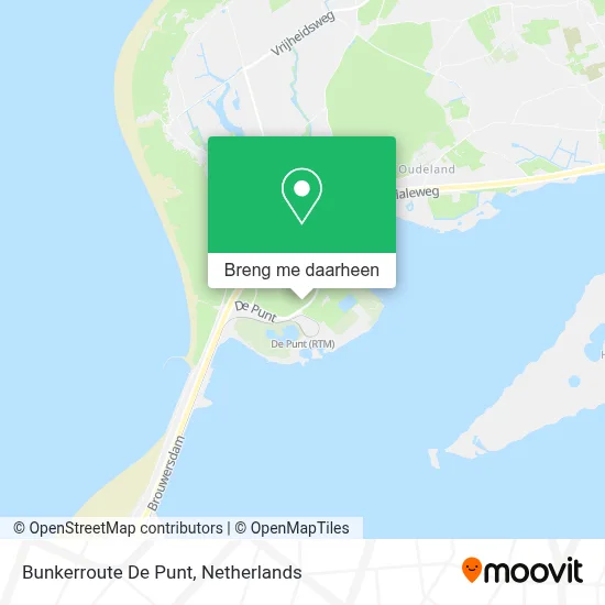 Bunkerroute De Punt kaart