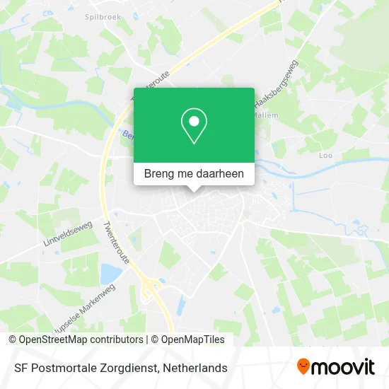 SF Postmortale Zorgdienst kaart
