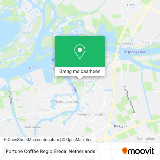 Fortune Coffee Regio Breda kaart