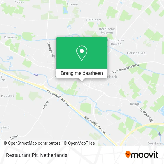 Restaurant Pit kaart