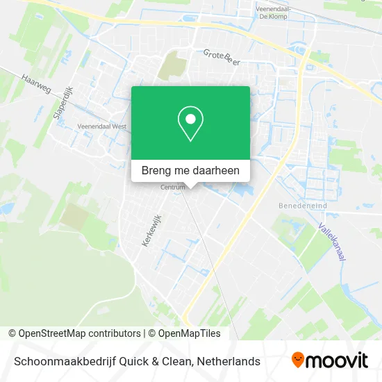 Schoonmaakbedrijf Quick & Clean kaart