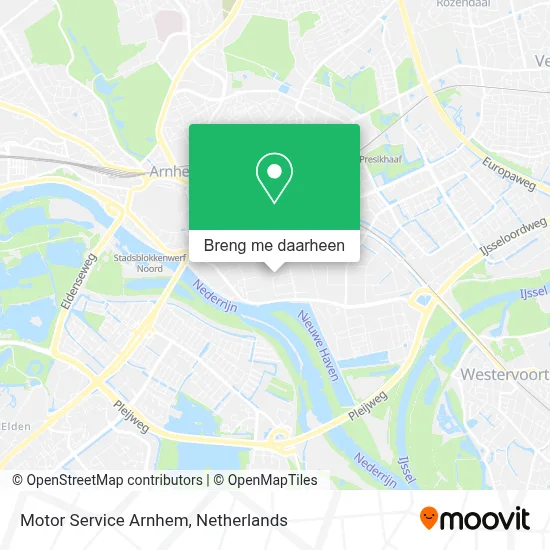 Motor Service Arnhem kaart