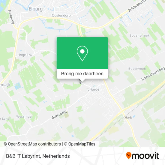 B&B 'T Labyrint kaart