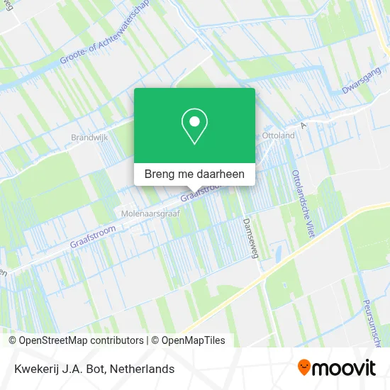 Kwekerij J.A. Bot kaart