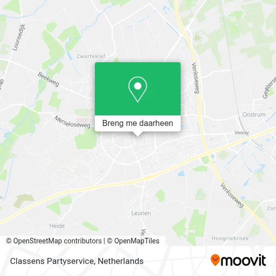 Classens Partyservice kaart