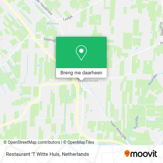 Restaurant 'T Witte Huis kaart