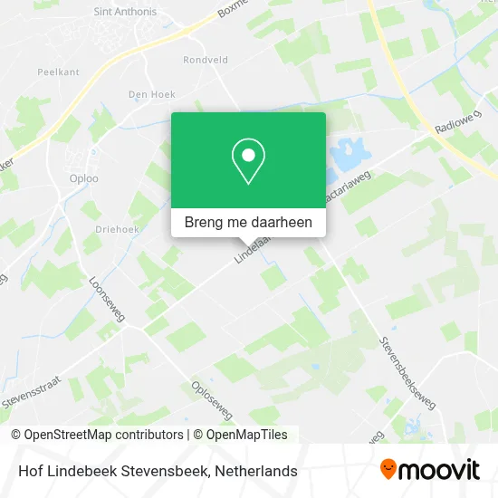 Hof Lindebeek Stevensbeek kaart