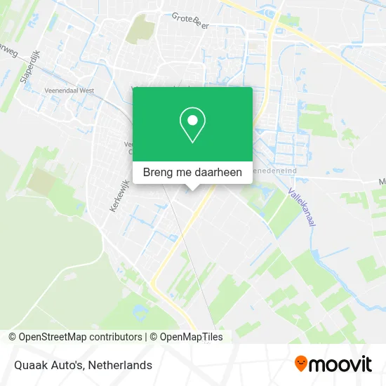 Quaak Auto's kaart