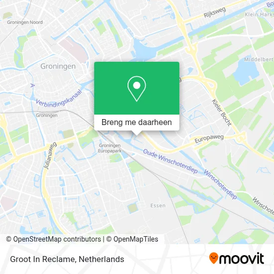 Groot In Reclame kaart