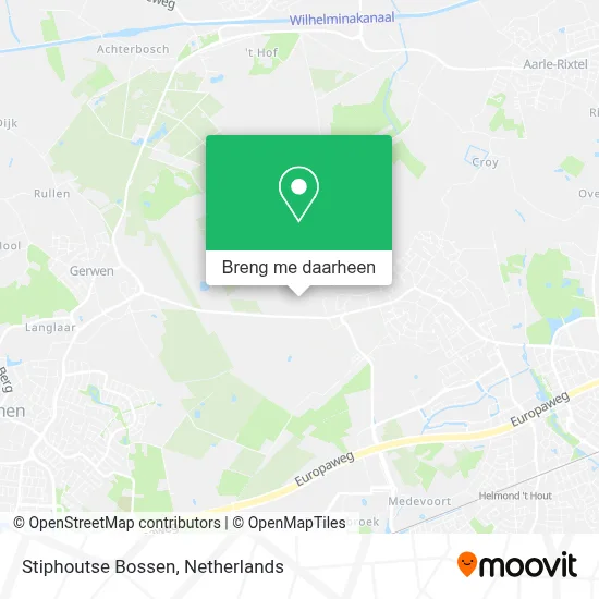 Stiphoutse Bossen kaart