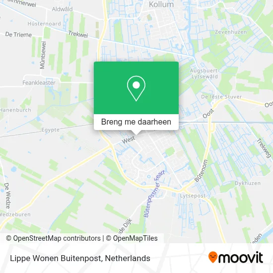 Lippe Wonen Buitenpost kaart
