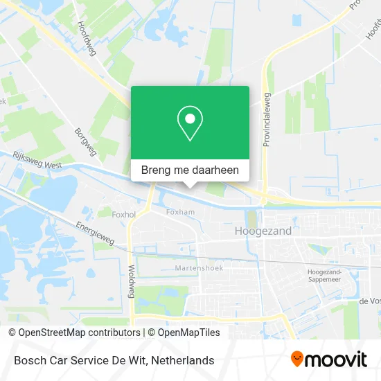 Bosch Car Service De Wit kaart