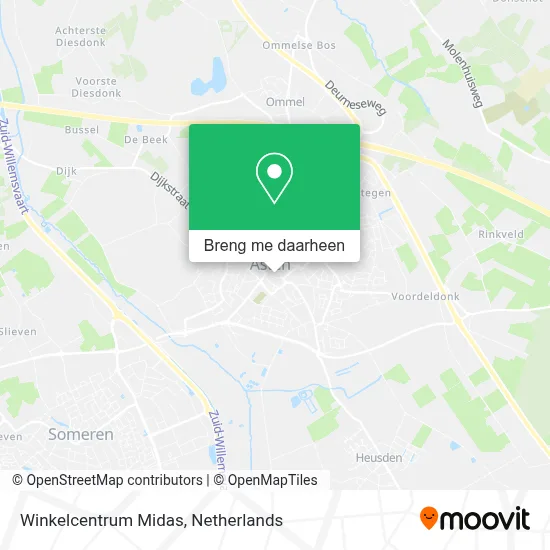 Winkelcentrum Midas kaart