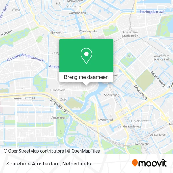Sparetime Amsterdam kaart