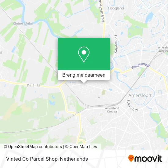 Vinted Go Parcel Shop kaart
