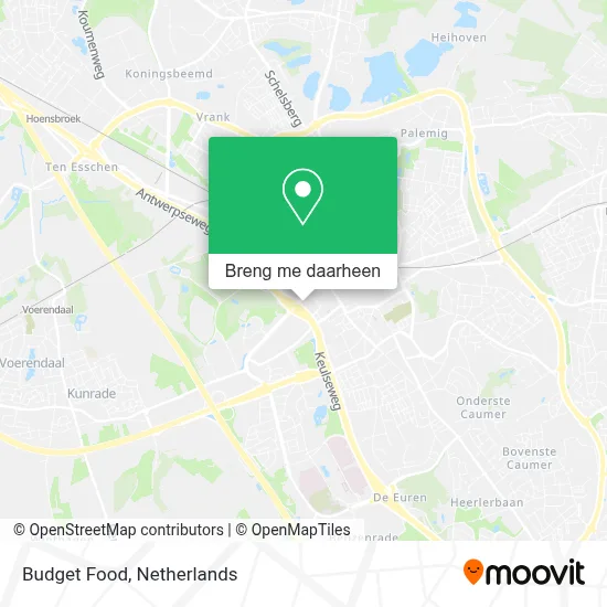 Budget Food kaart