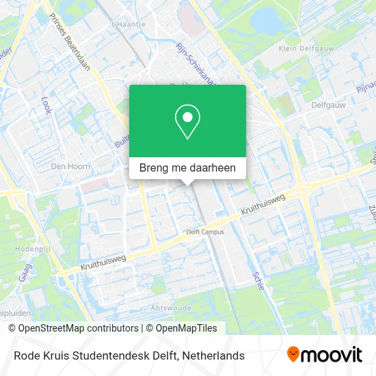Rode Kruis Studentendesk Delft kaart