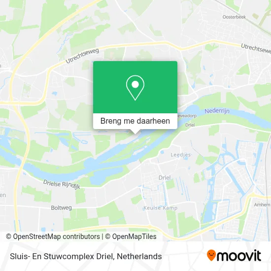 Sluis- En Stuwcomplex Driel kaart
