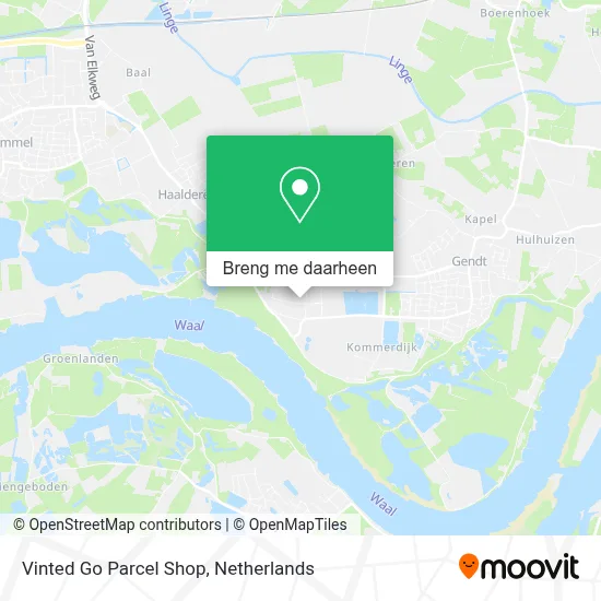 Vinted Go Parcel Shop kaart