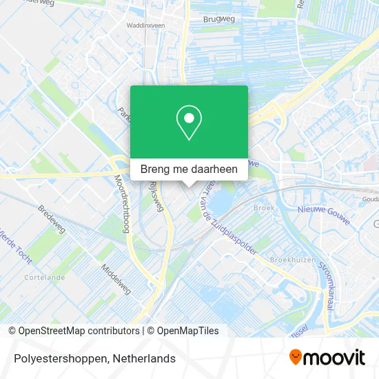 Polyestershoppen kaart
