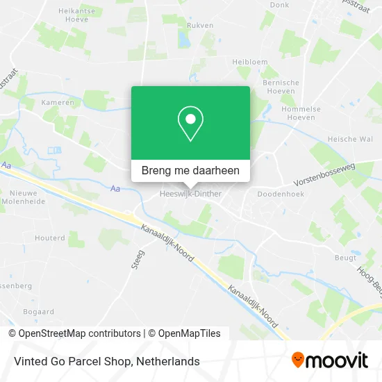 Vinted Go Parcel Shop kaart