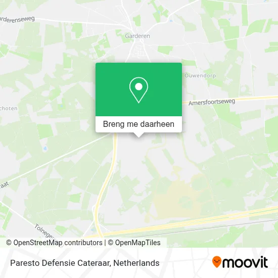 Paresto Defensie Cateraar kaart