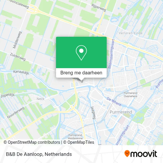 B&B De Aanloop kaart