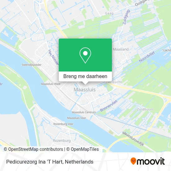 Pedicurezorg Ina 'T Hart kaart