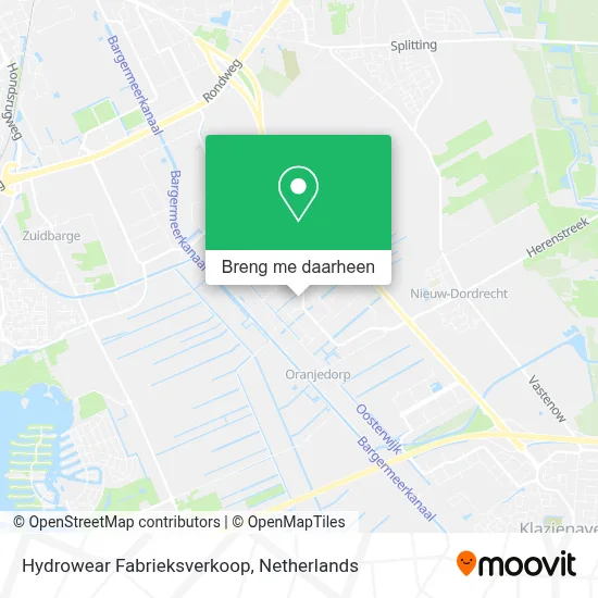 Hydrowear Fabrieksverkoop kaart