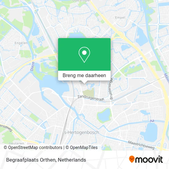 Begraafplaats Orthen kaart