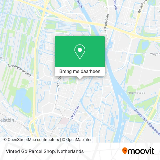 Vinted Go Parcel Shop kaart