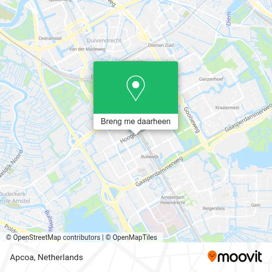 Apcoa kaart