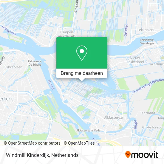 Windmill Kinderdijk kaart