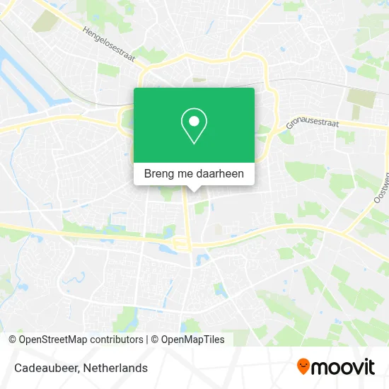 Cadeaubeer kaart