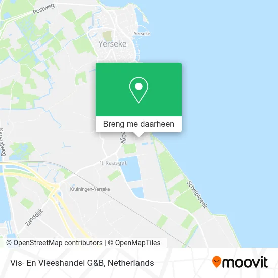 Vis- En Vleeshandel G&B kaart