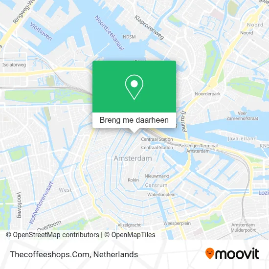 Thecoffeeshops.Com kaart