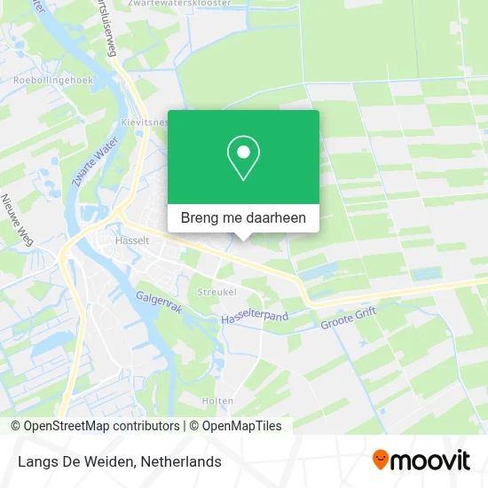 Langs De Weiden kaart