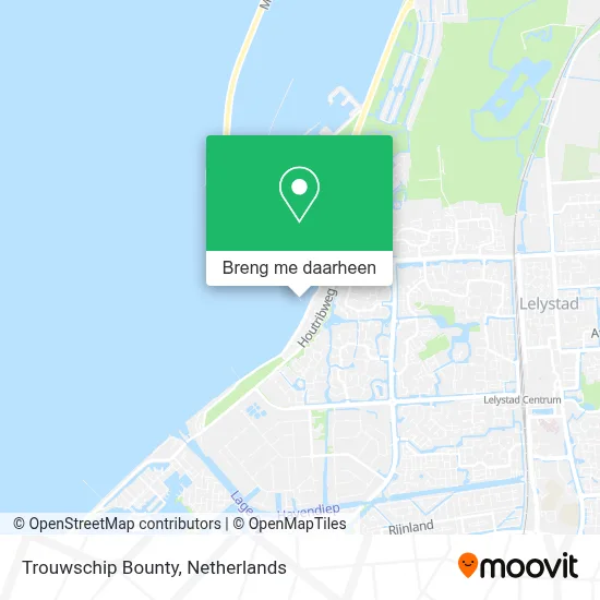 Trouwschip Bounty kaart