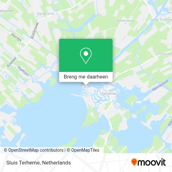 Sluis Terherne kaart