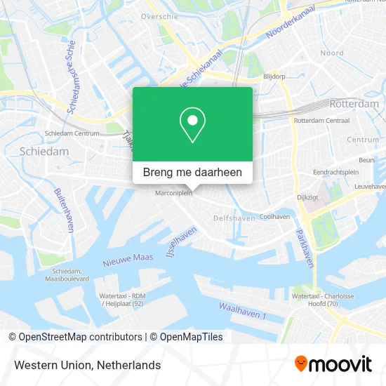 Western Union kaart