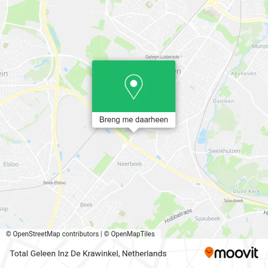 Total Geleen Inz De Krawinkel kaart